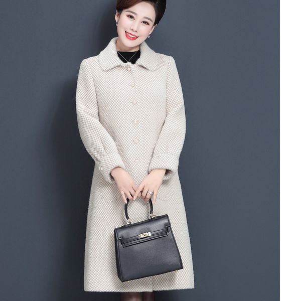 2019 women coat outerwear winter clothing fashion warm woolen blends female elegant middle-aged mother woolen coat f699, Black
2019 women coat outerwear winter clothing fashion warm woolen blends female elegant middle-aged mother woolen coat f699, Black