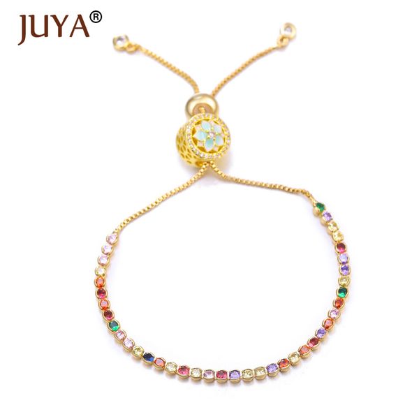 link, chain juya trendy bracelets cubic zirconia rhinestone rainbow woman bracelet bangle adjustable slider fashion jewelry, Black
link, chain juya trendy bracelets cubic zirconia rhinestone rainbow woman bracelet bangle adjustable slider fashion jewelry, Black