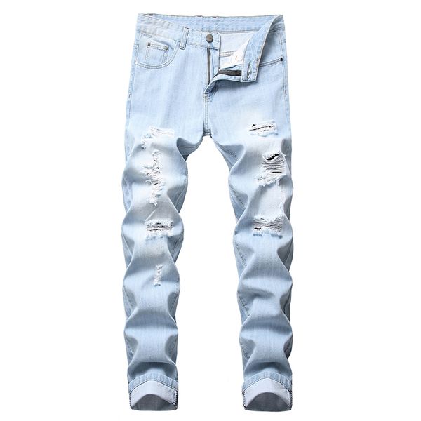 new fashion destroyed jeans men long trousers straight light blue ripped distressed jeans masculino denim pants for male
new fashion destroyed jeans men long trousers straight light blue ripped distressed jeans masculino denim pants for male