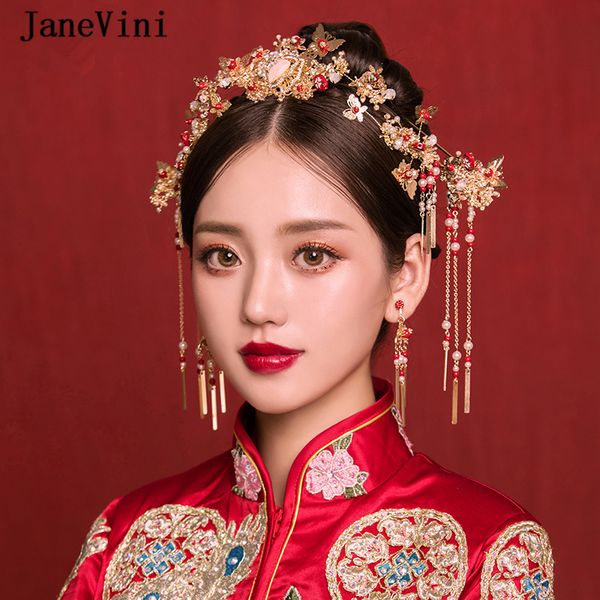 janevini traditional chinese style hairpin beaded gold hair combs costume bridal headdress head jewelry wedding hair accessories, Golden;white
janevini traditional chinese style hairpin beaded gold hair combs costume bridal headdress head jewelry wedding hair accessories, Golden;white