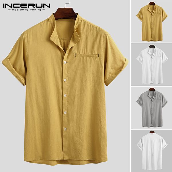 2020 summer men solid color shirts man solid color short sleeve lapel shirt casual loose pockets cotton camisa comfortable blusa, White;black
2020 summer men solid color shirts man solid color short sleeve lapel shirt casual loose pockets cotton camisa comfortable blusa, White;black