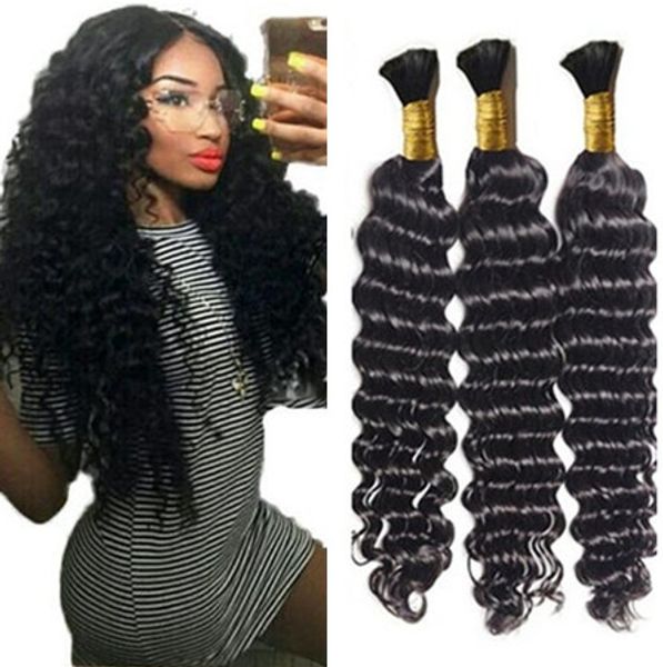 deep wave braiding hair bulk no weft crochet braids with curly human hair for micro braids deep curly bulk braiding hair, Black
deep wave braiding hair bulk no weft crochet braids with curly human hair for micro braids deep curly bulk braiding hair, Black