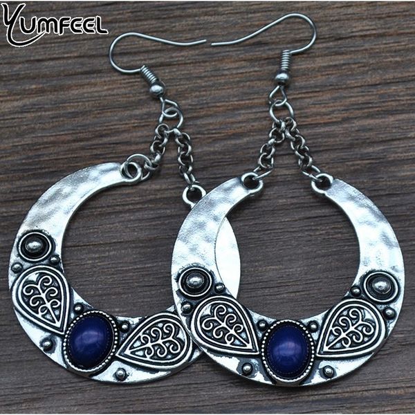 yumfeel bohemia vintage earrings metal with synthetic stone 4 colors choice brincos antique silver plated round drop earrings, Golden
yumfeel bohemia vintage earrings metal with synthetic stone 4 colors choice brincos antique silver plated round drop earrings, Golden
