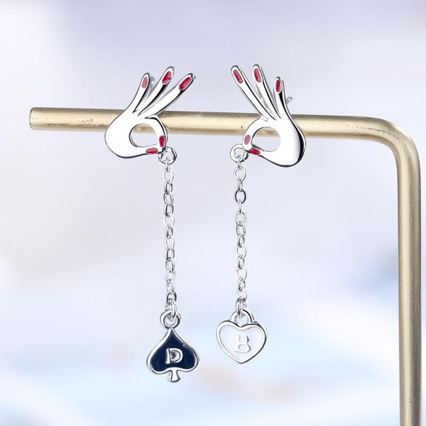 new arrival female earrings 925 sterling silver long tassel asymmetric love heart long stud earrings for women gift
new arrival female earrings 925 sterling silver long tassel asymmetric love heart long stud earrings for women gift