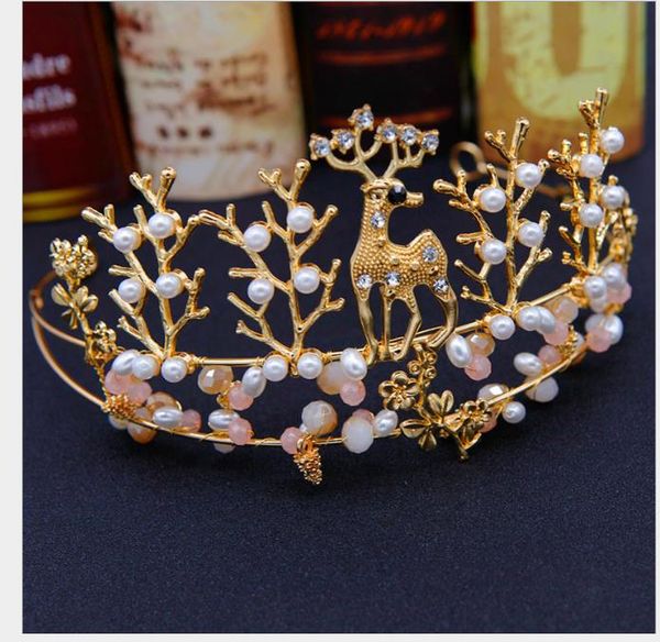 girl princess hair hoop headdress deer shape hand beaded children crown stage performance accessory performance, Slivery;golden
girl princess hair hoop headdress deer shape hand beaded children crown stage performance accessory performance, Slivery;golden