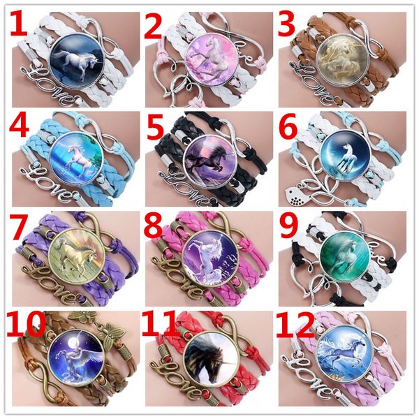 unicorn bracelet love charm pegasus unicorn glass cabochon multilayer wrap bracelet wrist bangle cuffs fashion jewelry 12 style, Golden;silver
unicorn bracelet love charm pegasus unicorn glass cabochon multilayer wrap bracelet wrist bangle cuffs fashion jewelry 12 style, Golden;silver