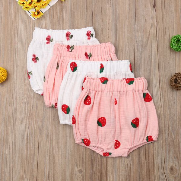 

Summer Cotton Newborn Baby Shorts Toddler Kids Baby Girls Panties Shorts Embroidery Flower Bloomer Baby Diaper Cover Briefs