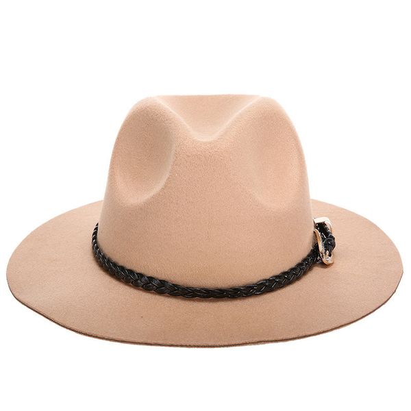 wool jazz hats large brim felt cloche cowboy panama fedora hat for women black trilby burgundy red fedora hat with belt, Blue;gray
wool jazz hats large brim felt cloche cowboy panama fedora hat for women black trilby burgundy red fedora hat with belt, Blue;gray
