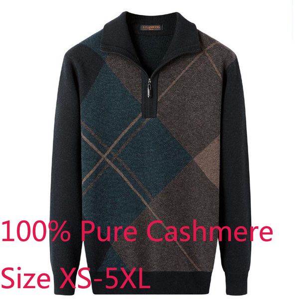 new arrival 100% pure cashmere sweater thickened winter men zipper turn collar large casual knitted plus size s-4xl, White;black
new arrival 100% pure cashmere sweater thickened winter men zipper turn collar large casual knitted plus size s-4xl, White;black