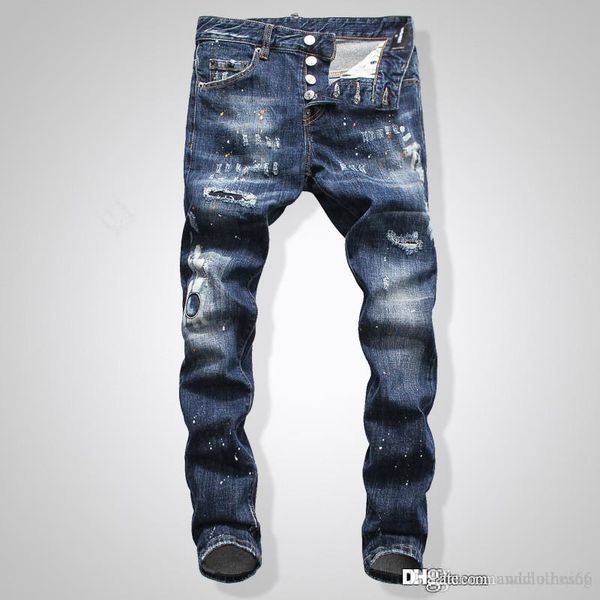 2020 new mens jeans distressed motorcycle biker jeans skinny slim ripped letter printing brand denim mens slim fit jeans, Blue
2020 new mens jeans distressed motorcycle biker jeans skinny slim ripped letter printing brand denim mens slim fit jeans, Blue