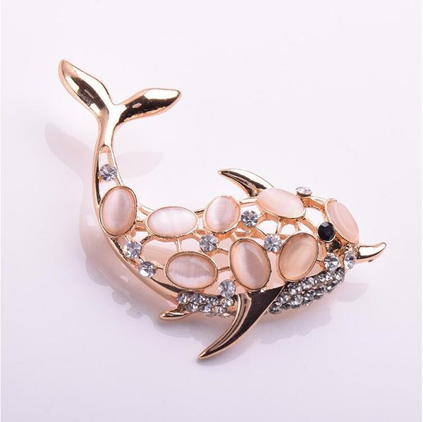 creative opal dolphin hollow brooch rhinestone alloy pin elegant animal corsage women's clothing accessories banquet jewelry, Gray
creative opal dolphin hollow brooch rhinestone alloy pin elegant animal corsage women's clothing accessories banquet jewelry, Gray