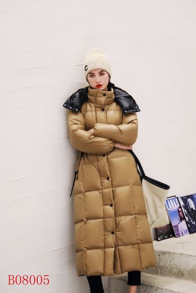 women's down parkas jacket loose lengthen winter outdoor clothing thick warm 2019 new ski suit european authentic hooded english style, Black
women's down parkas jacket loose lengthen winter outdoor clothing thick warm 2019 new ski suit european authentic hooded english style, Black