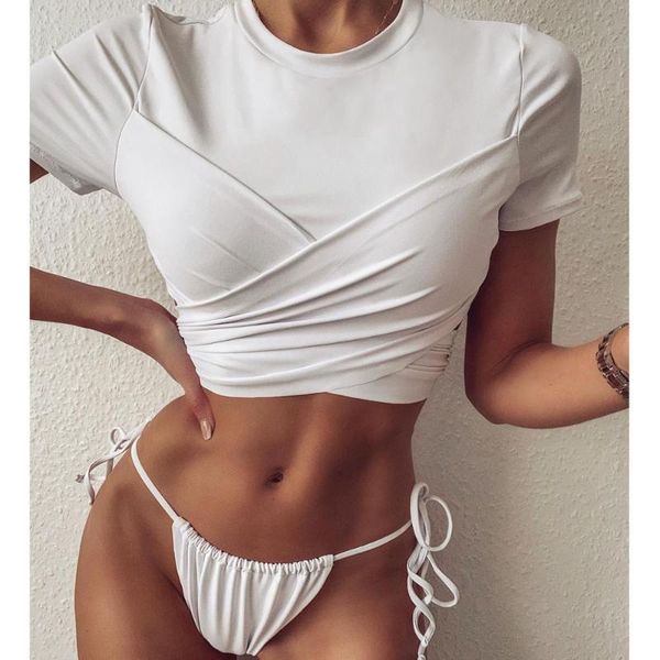 women's swimwear 2piece set womens and shorts 2021 summer cotton blend splicing bandage super bikini suits ladies skinny suit twinset, White;black
women's swimwear 2piece set womens and shorts 2021 summer cotton blend splicing bandage super bikini suits ladies skinny suit twinset, White;black
