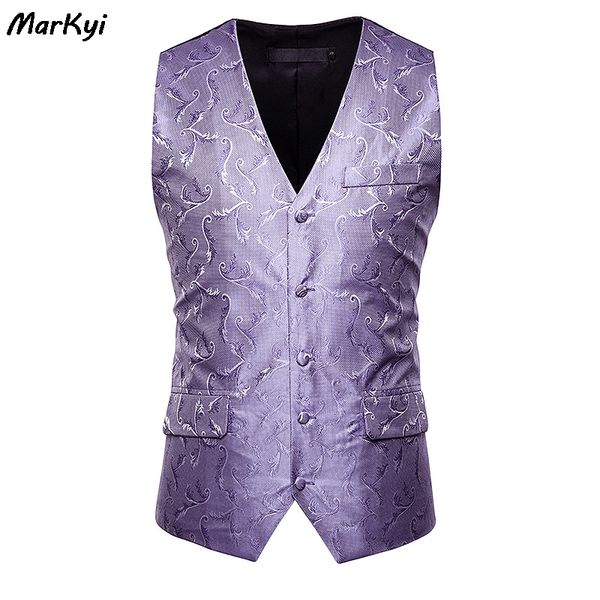 markyi 2019 new embroidery waistcoats for men suited good quality pocket men slim fit vest, Black;white
markyi 2019 new embroidery waistcoats for men suited good quality pocket men slim fit vest, Black;white