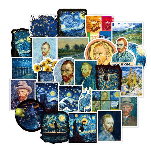 50 pcs van gogh oil painting sunflower small waterproof sticker gift for graffiti on travel case lapskateboard guitar fridge
50 pcs van gogh oil painting sunflower small waterproof sticker gift for graffiti on travel case lapskateboard guitar fridge