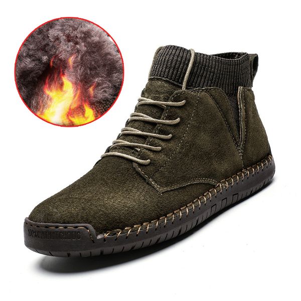 men leather boots men winter plush boots warm shoes men high snow ankle boots comfortable safety work boot, Black
men leather boots men winter plush boots warm shoes men high snow ankle boots comfortable safety work boot, Black