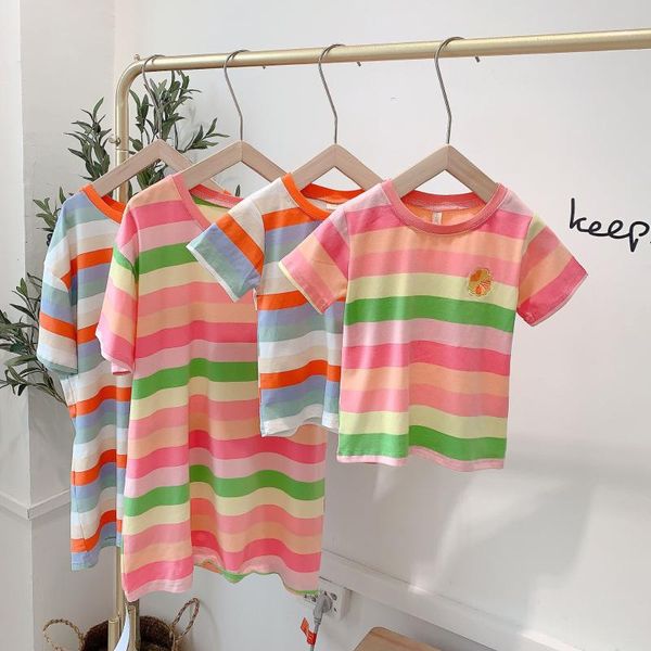 summer girls colorful striped tshirt short sleeve embroidered fruits cotton kids toddler clothes t shirt 3 to 7 yrs jt15, Blue
summer girls colorful striped tshirt short sleeve embroidered fruits cotton kids toddler clothes t shirt 3 to 7 yrs jt15, Blue