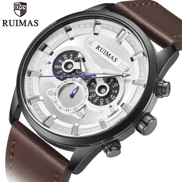 mens watch ruimas analog quartz watches men fashion leather chronograph sports wristwatch relogio masculino, Slivery;brown
mens watch ruimas analog quartz watches men fashion leather chronograph sports wristwatch relogio masculino, Slivery;brown