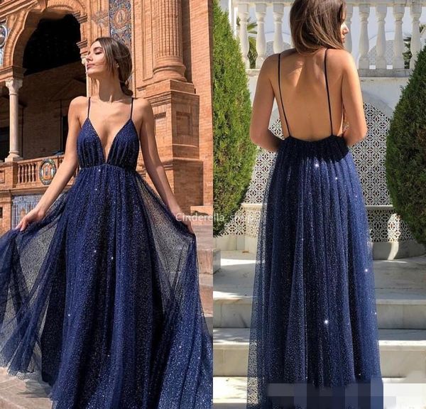 2020 sparkly prom dresses backless spaghetti straps ruched bust floor length custom made evening party gown formal occasion wear, Black
2020 sparkly prom dresses backless spaghetti straps ruched bust floor length custom made evening party gown formal occasion wear, Black