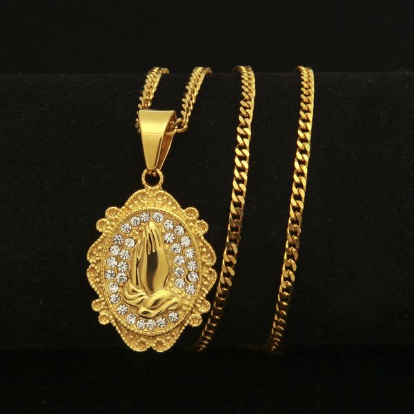 новая мода нержавеющая сталь bling алмаз золото рука молитвы филигрань круглый кулон ожерелье хип-хоп рэпер ювелирные изделия для мужчин жен, Silver
новая мода нержавеющая сталь bling алмаз золото рука молитвы филигрань круглый кулон ожерелье хип-хоп рэпер ювелирные изделия для мужчин жен, Silver