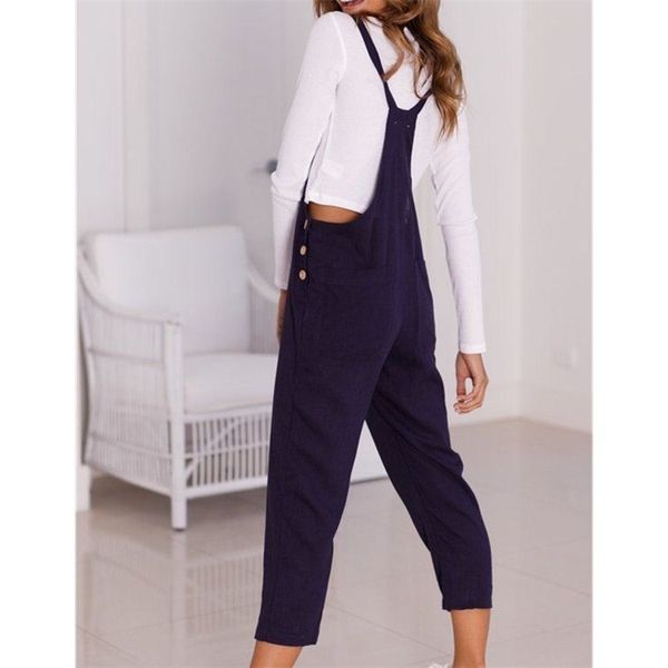 new fashion female solid loose thin jumpsuits ladies summer button wide leg casual rompers, Black;white
new fashion female solid loose thin jumpsuits ladies summer button wide leg casual rompers, Black;white
