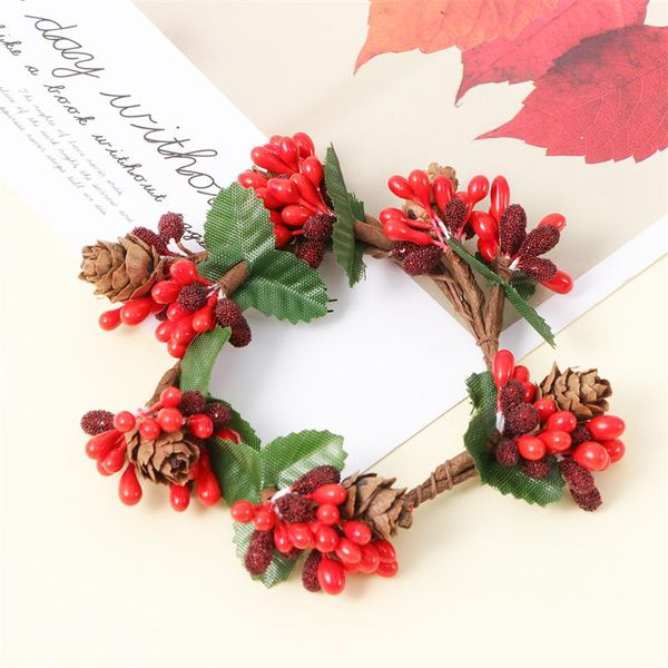 6pcs simulation small berry bouquet diy tourism lovely flowers garland handmade decorative for home christmas party a35
6pcs simulation small berry bouquet diy tourism lovely flowers garland handmade decorative for home christmas party a35