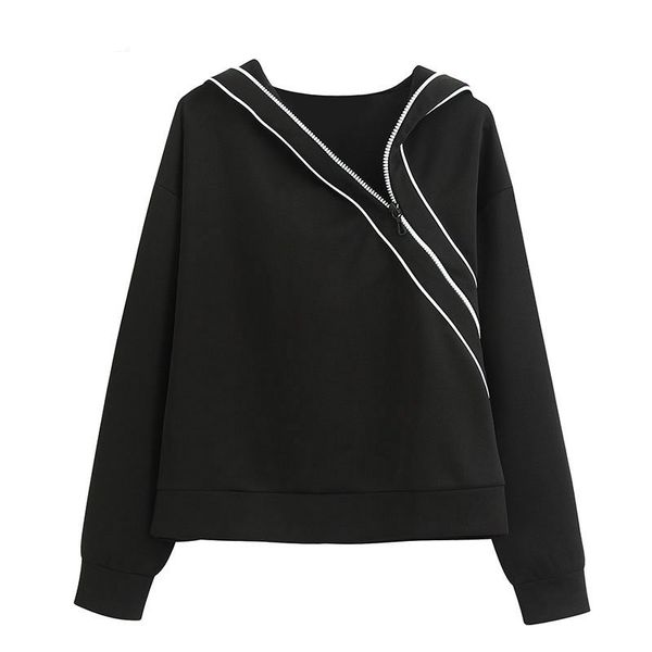 women's hoodies & sweatshirts patchwork fashion women 2021 spring full sleeve hit color casual style loose minority v506, Black
women's hoodies & sweatshirts patchwork fashion women 2021 spring full sleeve hit color casual style loose minority v506, Black