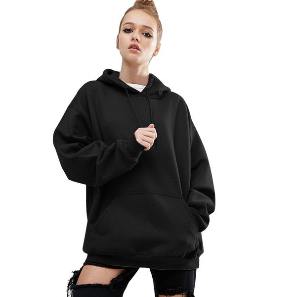 2019 women sweatshirt oversized hoodie solid harajuku loose long sleeve casual pullovers tracksuit size plus s-5xl moletom, Black
2019 women sweatshirt oversized hoodie solid harajuku loose long sleeve casual pullovers tracksuit size plus s-5xl moletom, Black