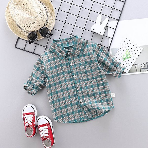 Spring Autumn Boys Blouse Long Sleeve Classic Plaid Lapel Blouse Tops with Pocket Baby Boys Casual Blouse Kids Clothing roupas, Green
Spring Autumn Boys Blouse Long Sleeve Classic Plaid Lapel Blouse Tops with Pocket Baby Boys Casual Blouse Kids Clothing roupas, Green