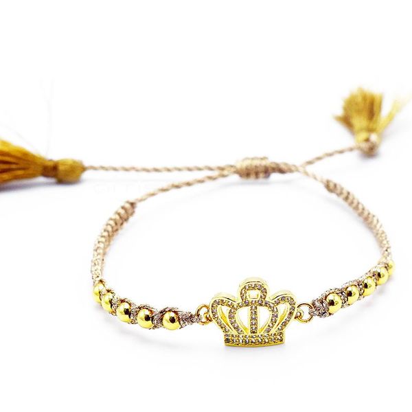 crown zircon bracelet white cz stainless steel bead rope woven tassel blacelets gold bangles jewelry bracelets for women gift, Golden;silver
crown zircon bracelet white cz stainless steel bead rope woven tassel blacelets gold bangles jewelry bracelets for women gift, Golden;silver