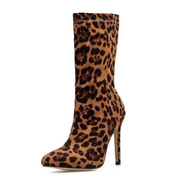 women suede ladies mid-calf dress women leopard shoe sstiletto exy pumps toe pointed-toe thin high heel middle tube boot, Black
women suede ladies mid-calf dress women leopard shoe sstiletto exy pumps toe pointed-toe thin high heel middle tube boot, Black