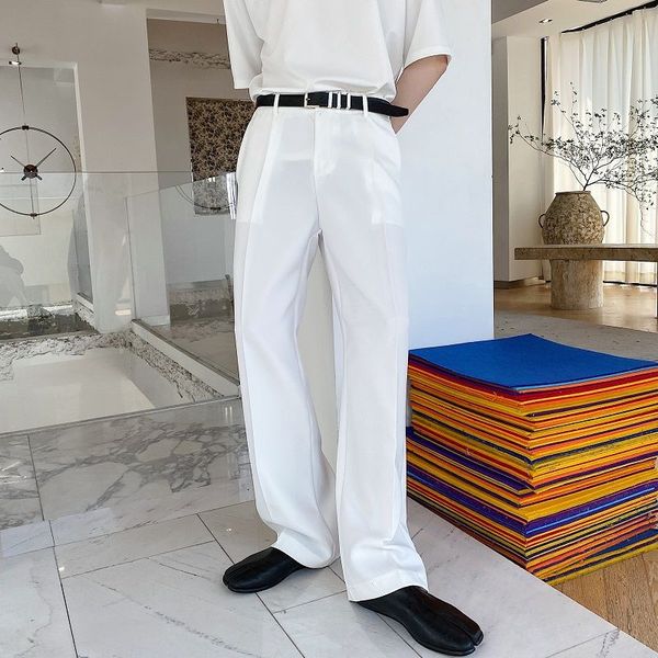 korean suit pants men's fashion solid color business casual dress pants men streetwear wild loose straight trousers mens m-xl, White;black
korean suit pants men's fashion solid color business casual dress pants men streetwear wild loose straight trousers mens m-xl, White;black