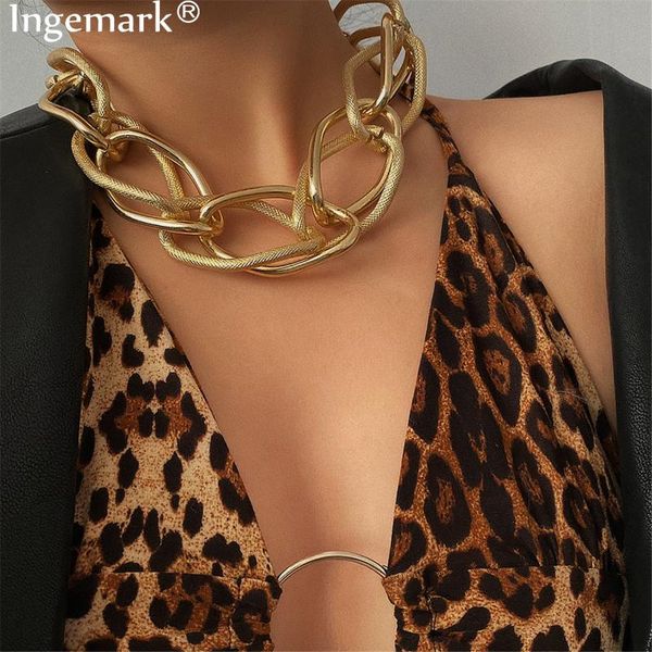 unique big chunky chain necklace statement steampunk men gothic twisted lock choker necklace women fashion jewelry, Silver
unique big chunky chain necklace statement steampunk men gothic twisted lock choker necklace women fashion jewelry, Silver