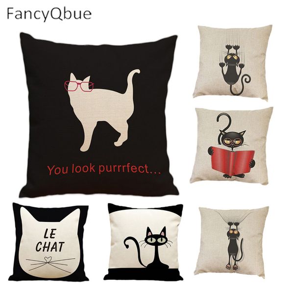 45*45 cm square cotton linen black white cat animals printed cushion cover home decor pillowcase cushion cover no core
45*45 cm square cotton linen black white cat animals printed cushion cover home decor pillowcase cushion cover no core