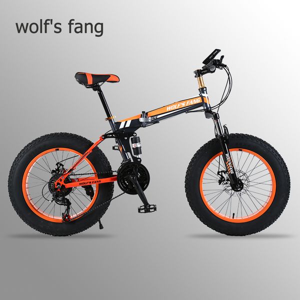 wolf's fang mountain bike 20"x 4.0 folding bicycle 21 speed road bike fat variable speed mechanical disc brake
wolf's fang mountain bike 20"x 4.0 folding bicycle 21 speed road bike fat variable speed mechanical disc brake
