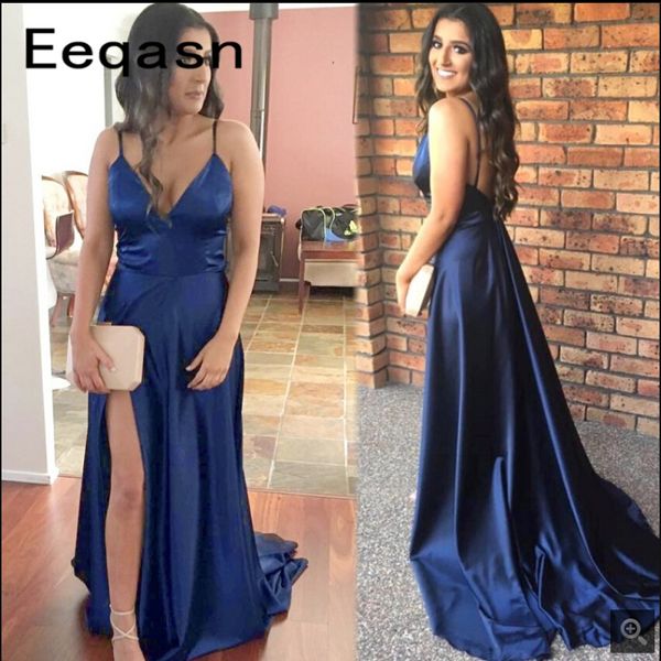 a-line prom long elegant formal dresses vestidos de fiesta open back v-neck spaghetti straps satin prom dress evening gowns 2019, Black;red
a-line prom long elegant formal dresses vestidos de fiesta open back v-neck spaghetti straps satin prom dress evening gowns 2019, Black;red