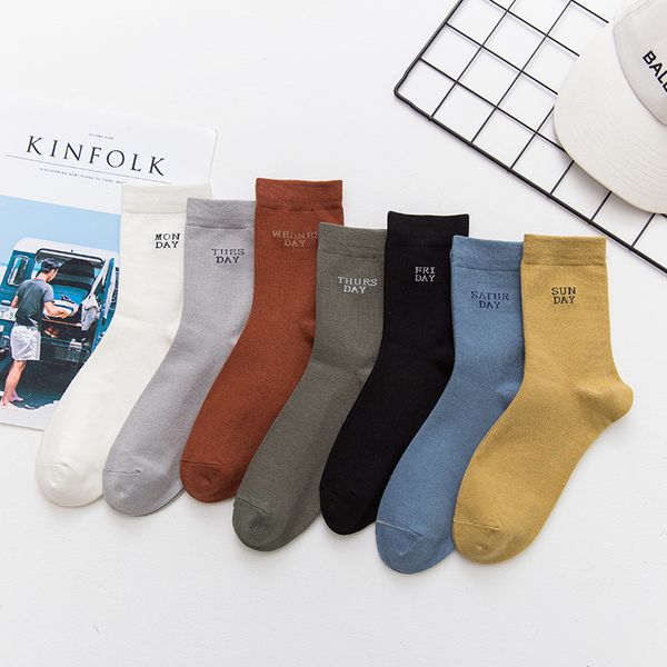ins new mens socks week letter mens pure cotton socks amoy supply on behalf of manufacturers direct sale, Black
ins new mens socks week letter mens pure cotton socks amoy supply on behalf of manufacturers direct sale, Black