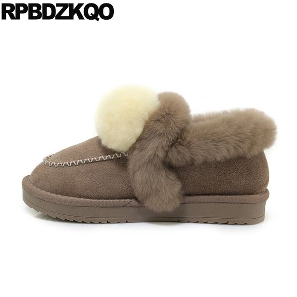 fashion new plush fur winter suede australian pom poms women ankle boots 2019 round toe slip on shoes booties flat short snow, Black
fashion new plush fur winter suede australian pom poms women ankle boots 2019 round toe slip on shoes booties flat short snow, Black