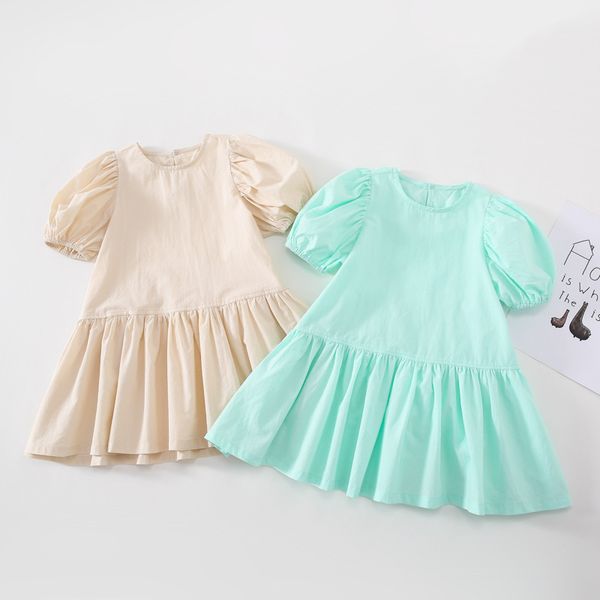 wlg girls summer dresses kids solid short puff sleeve ruffle beige green color dress baby girl cute cool clothes for 1-5 years, Red;yellow
wlg girls summer dresses kids solid short puff sleeve ruffle beige green color dress baby girl cute cool clothes for 1-5 years, Red;yellow