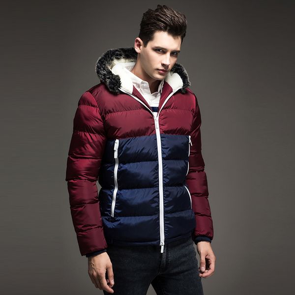 2019 new contrast color mens winter down jackets warm men's parka fur hood men coat winter casual fit thick man jacket, Black
2019 new contrast color mens winter down jackets warm men's parka fur hood men coat winter casual fit thick man jacket, Black