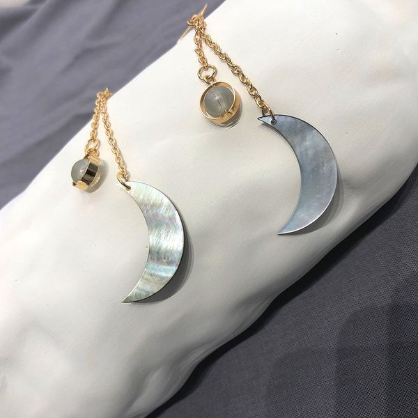 pzmycs generous personality crescent moon wild earrings female simple geometric long earring multi-layer tassel pendant earrings, Golden;silver
pzmycs generous personality crescent moon wild earrings female simple geometric long earring multi-layer tassel pendant earrings, Golden;silver