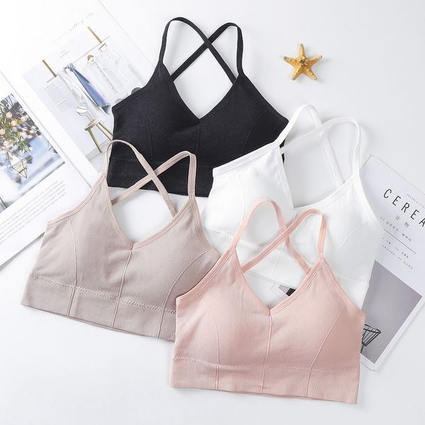 sling back cross beautiful underwear female bottoming u-shaped open back without steel ring wrapped chest wild vest 2020, Black;white
sling back cross beautiful underwear female bottoming u-shaped open back without steel ring wrapped chest wild vest 2020, Black;white
