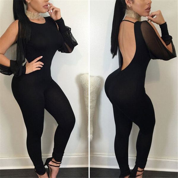 women retro jumpsuits slim skinny backless evening party clothes ladies long romper long off shoulder jumpsuit, Black;white
women retro jumpsuits slim skinny backless evening party clothes ladies long romper long off shoulder jumpsuit, Black;white