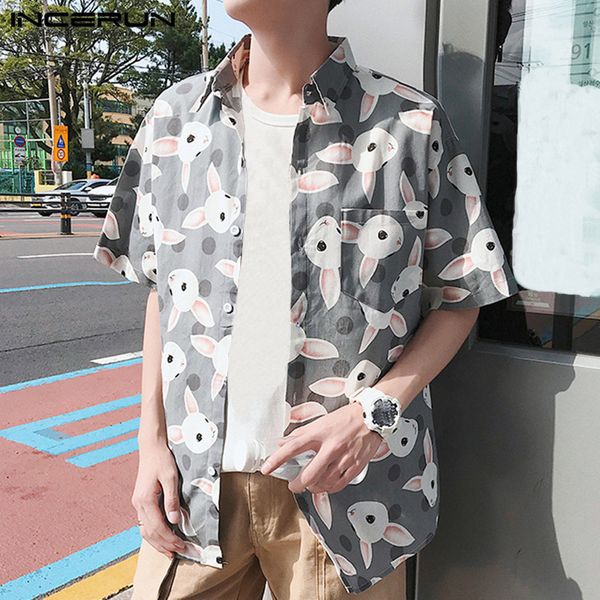 2020 men cartoon printed shirt men fashion short sleeve lapel shirt loose breathable casual streetwear blouse s-5xl, White;black
2020 men cartoon printed shirt men fashion short sleeve lapel shirt loose breathable casual streetwear blouse s-5xl, White;black