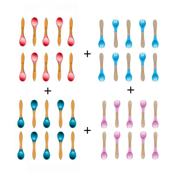 baby feeding fork set, baby feeding spoon setorganic bamboo handle and gum-friendly soft silicone tips
baby feeding fork set, baby feeding spoon setorganic bamboo handle and gum-friendly soft silicone tips