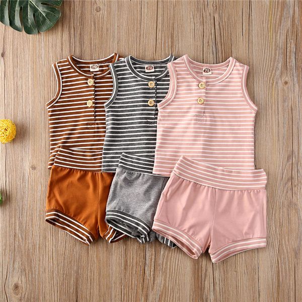 clothing sets summer born baby boy girl striped clothes sleeveless vest shorts outfit 0-24m, White
clothing sets summer born baby boy girl striped clothes sleeveless vest shorts outfit 0-24m, White