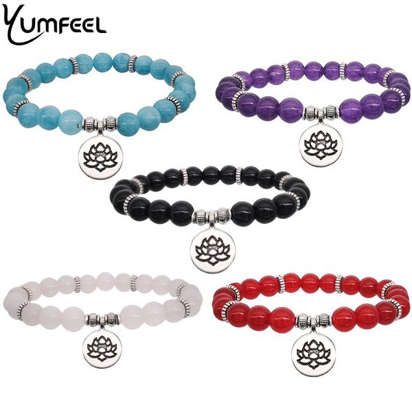 yumfeel brand new natural crystals stone bracelet women ite stone beads lotus charm bracelet jewelry gifts, Black
yumfeel brand new natural crystals stone bracelet women ite stone beads lotus charm bracelet jewelry gifts, Black