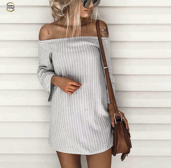 women new dress ladies off shoulder long sleeve bandage summer dresses womens casual mini party beach dress designer clothes, Black;gray
women new dress ladies off shoulder long sleeve bandage summer dresses womens casual mini party beach dress designer clothes, Black;gray