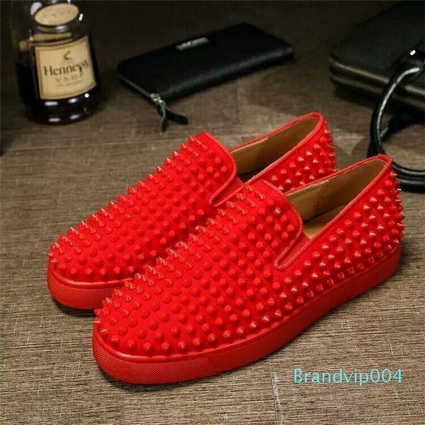 designer red bottom loafers for men women genuine leather slip on platform casual sneakers spikes wedding party flats men shoe 35-46, Black
designer red bottom loafers for men women genuine leather slip on platform casual sneakers spikes wedding party flats men shoe 35-46, Black
