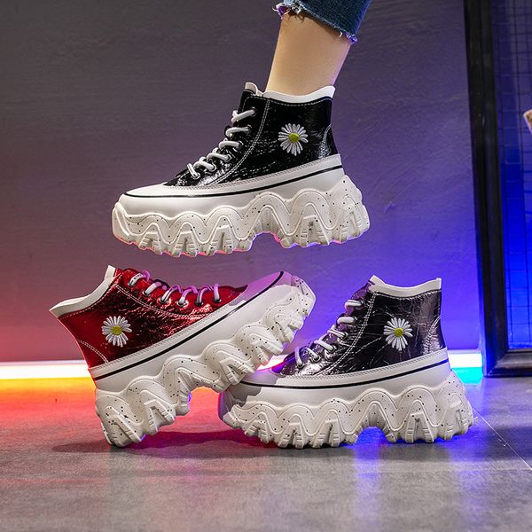 adboov flower print high sneakers women cracked leather platform shoes ladies height increasing ankle boots mx200425, Black
adboov flower print high sneakers women cracked leather platform shoes ladies height increasing ankle boots mx200425, Black